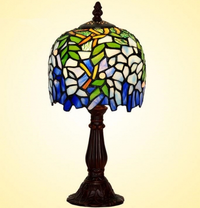 retro table lamp cafe art deco color glass lampshade wistaria love lamps,yslc-34,