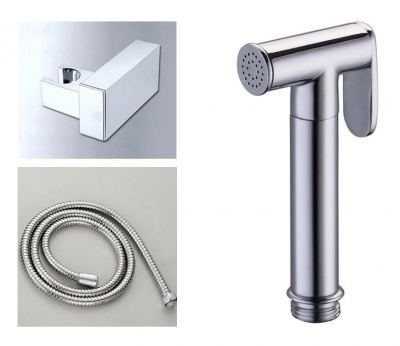 toilet bidet shower set (spray gun, shower holder, plumbing hose) [hand-shower-head-3672]