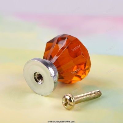 trademin 1pc 26mm crystal cupboard drawer diamond shape cabinet knob pull handle #04