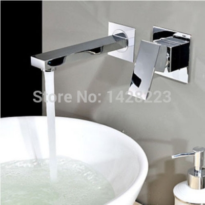 wall mount chrome finish bathroom sink mixer fuacet widespread single handle basin mixer tap [chrome-1500]
