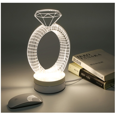 (1 pcs/lot) 3d cartoon three-dimensional led night lights,creative small desk lamp, creative decoration led light [night-light-7404]