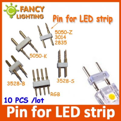 10 pcs/lot pin for led strip electric conductor metal connect pin thrusting needle for smd5050/3528/3014/rgb 220v led strip [220v-waterproof-strip-amp-plug-pin-clip-end-cap-859]