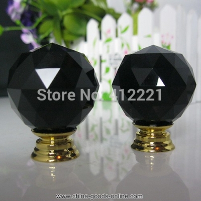10pcs/lot antique 40mm black crystal kitchen cabinet brass handle for decoration and daily use [Door knobs|pulls-291]