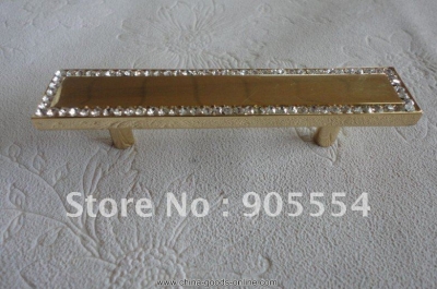 128mm crystal glass zinc alloy furniture handles/kitchen handle