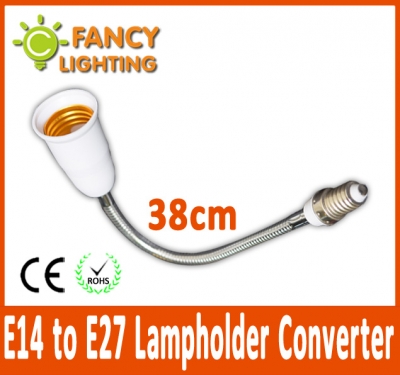 2 pcs/lot e14 to e27 flexible extend base lamp holder converter light holder converter light lamp bulb adapter converter