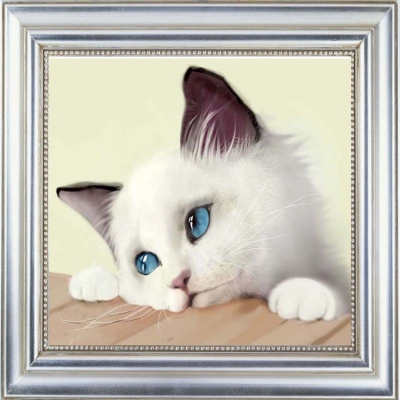 40x50cm cute cat cross stitch kit square full embroidery diy needlework diamond painting home decoration [home-amp-garden-1166]