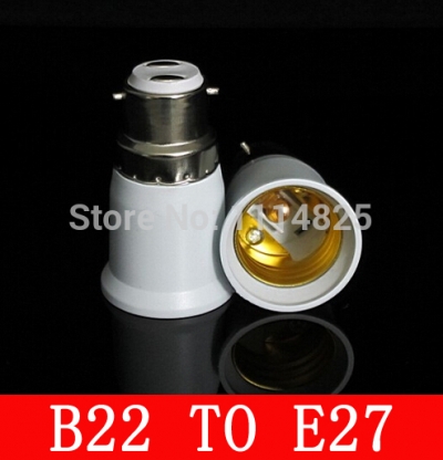 5pcs b22 to e27 light lamp bulb adapter converter splitter led light lamp adapter screw socket whole [lighting-accessories-3459]
