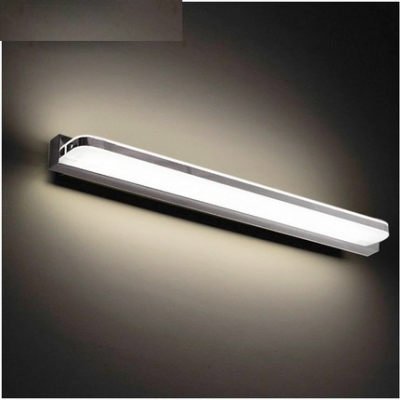 80cm ac90-260v modern led wall light lamp banheiro deco bathroom mirror wall light stainless steel and acrylic lamps for home