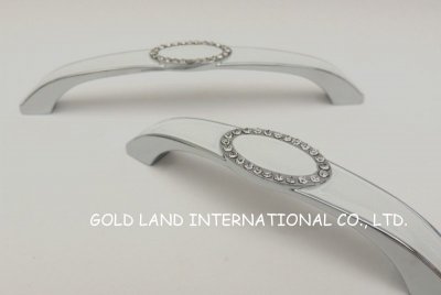 96mm crystal glass cabinet drawer handle