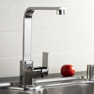 and cold water chrome brass kitchen faucet, kitchen mixer