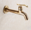 antique brass extended wall mount mop pool taps balcony brass cold water faucet