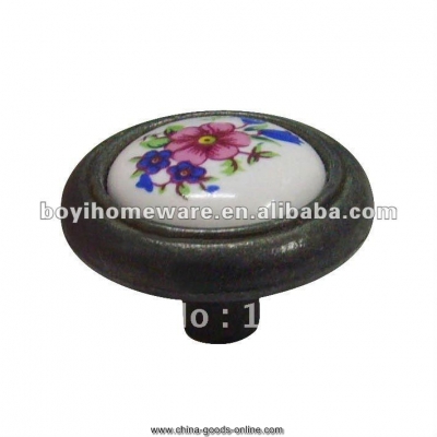 circal ceramic knob zinc alloy knob whole and retail discount 100pcs/lot s01-bk