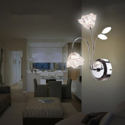 crystal modern creative minimalist led wall lamp for study living room bedroom bedside aisle,g4*2 bulb included,ac 90v~260v