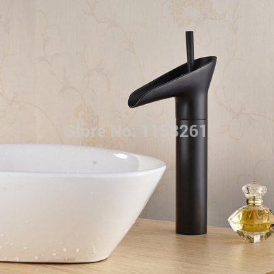 design black antique brass mixer waterfall faucet bathroom basin mixer sink tap basin faucet vanity faucets sy-053r