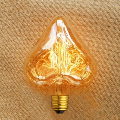e27 40w heart shape edison bulb ac 220v incandescant bulb for living room bedroom party christmas high-end decorative lighting
