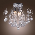 flush mount modern led crystal ceiling light lamp with 3 lights for bedroom living room lustre