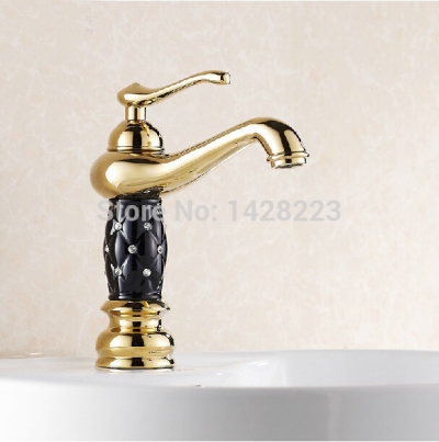 golden single lever bathroom and cold water basin sink faucet deck mounted [golden-3252]