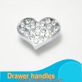 heart shaped crystal glass diamond furniture handles hardware drawer wardrobe kitchen cabinets cupboard pull knob accessories