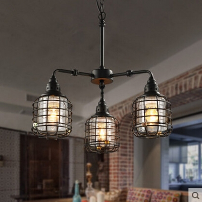 iron birdcage industrial vintage edison pendant light fixtures for cafe bar home living hanging lamp lustre suspension luminaire [edison-loft-pendant-lights-2119]
