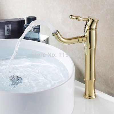 modern gold faucet,gold bathroom faucets,gold finish basin faucets,gold color bathroom sink faucet hj-9015k [golden-bathroom-faucet-3506]