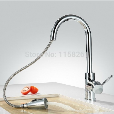 new design pull out faucet chrome swivel kitchen sink mixer tap kitchen faucet vanity faucet cozinha 408906 [chrome-kitchen-faucet-1891]