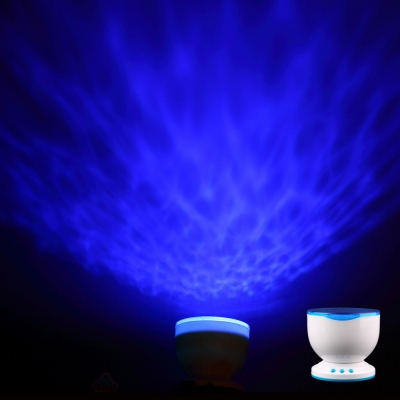 new led night light projector ocean blue sea waves projection lamp with speaker [night-light-4221]