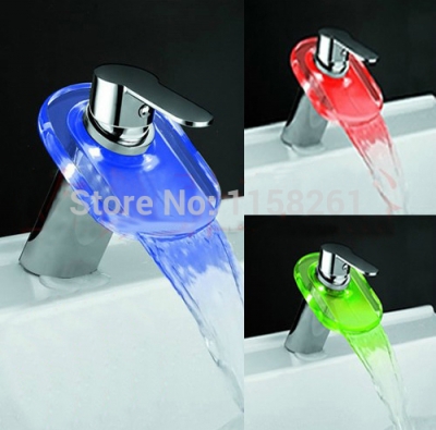 new style design color changing led water power bathroom basin sink mixer tap faucet basin faucet wf-6079 [led-faucet-4970]