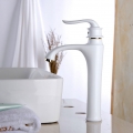 ! new white paint bathroom basin faucet golden spout sink mixer tap single handle yls5889-22e