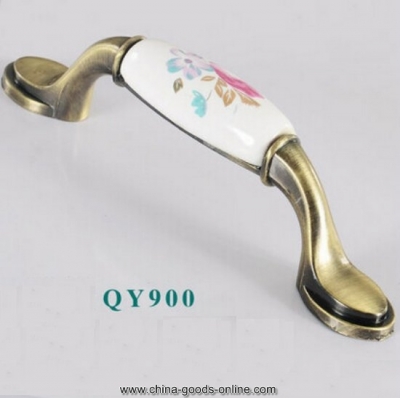 qy900 96mm 3.78" retail ceramic cabinet cupboard knob wardrobe door pulls handles