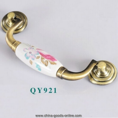 qy921 110mm 4.33" retail ceramic cabinet wardrobe knob cupboard door pulls handles [Door knobs|pulls-1050]