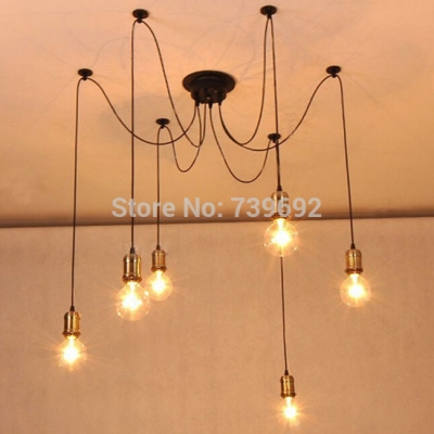 retro ancient style edison chandelier creative personalized fashion bar counter mutilheads options chandelier lights for home