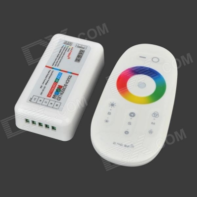 rgb led controller wireless rf 2.4g 6a 4-ch touch panel remote controler for strip light module (dc 12v/24v)