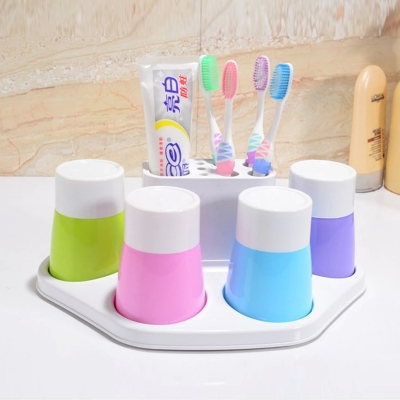 toothbrush holder shukoubei suit family of four toothpaste box wash brush cup bathroom set [bathroom-products-4255]