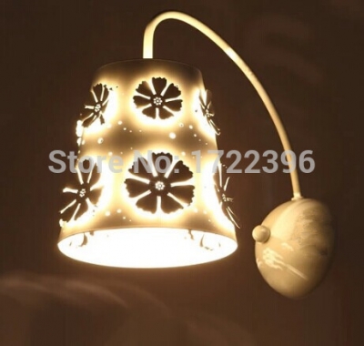 white carved led wall lamp, 1 light wall sconce, modern metal electroplating,for bathroom living room home,bulb included,e14