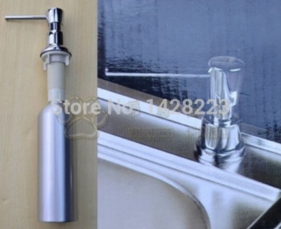 whole and retail deck mounted kitchen vessel liquid aluminum soap dispenser 220ml [soap-dispenser-7854]