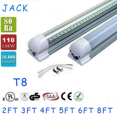 x100 integrated led t8 tube 0.6m 12w 0.9m 16w 1.2m 22w 1.5m 28w 1.8m 34w 2.4m 45w 4200lm smd2835 2 3 4 5 6 8 feet led lighting