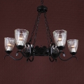 110v-220v black irom big retro led chandelier lamp with 6 lights chandeliers of dinnig living room