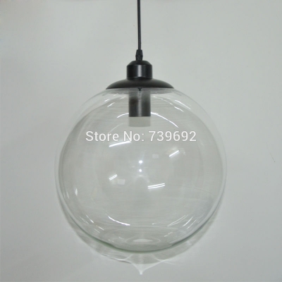 15cm 20cm 25cm 30cm 35cm 40cm one hole glass pendant lamp indoor lighting bar stair e27 clear glass ball pendant light