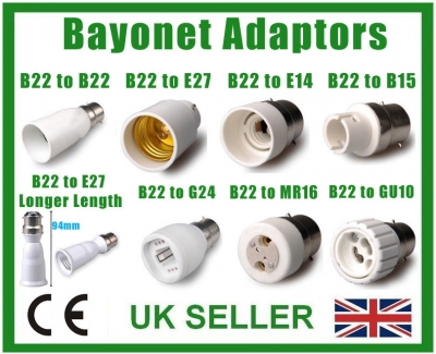 25+ types of light socket adaptor base converter extender lamp holder bc es gu10 [lamp-holder-5170]