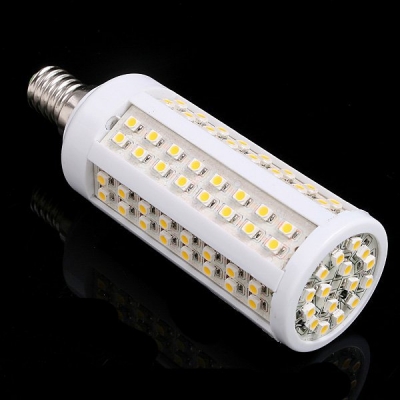 2pcs/lots e14 led corn bulb 5.5w ac85-265v 550lm 112*smd3528 warm white/white lamp