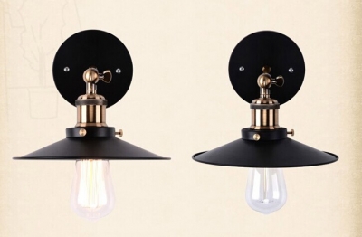 2pcs/pack vintage iron brass socket wall lamps