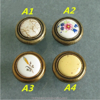 30mm ceramic drawer kichen cabinet knobs antique zinc alloy dresser bedside table cupboard furniture handles pulls knobs 9203 [Door knobs|pulls-2281]
