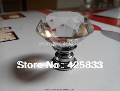 30mm k9 crystal door knobs sparkle shinning diamond furniture manete knob drawer pulls whole