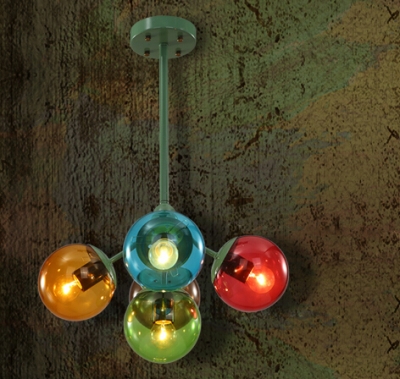 5 lights modern minimalist creative dna molecular led pendant lights for bar dining room home lighting lustres de sala [modern-pendant-lights-1522]