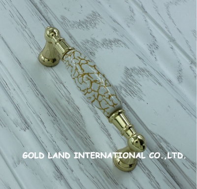 96mm 10pcs natural crack gold ceramic drawer handle door knobs home decoration pulls antique european style luxury