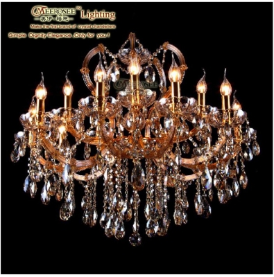 amber maria theresa crystal chandelier luxurious torch crystal lighting 15 lamps chrystal lampadario mds38 d800mm h680mm