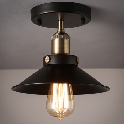 american country pastoral iron 1 head led edison ceiling lamp for corridor with edison bulb