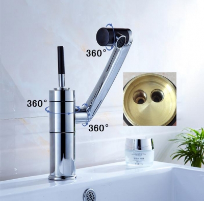 and cold water brass cat brush bathroom basin faucet [bathroom-faucet-750]