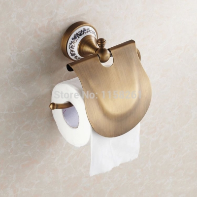 antique bronze finishing paper holder/roll holder/tissue holder,brass construction bathroom accessories hj-1807f [paper-holder-amp-roll-holder-7081]