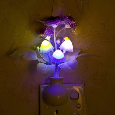 baby kids night lamp romantic colorful sensor led mushroom night light lamp home decoration eu us plug [night-light-5799]